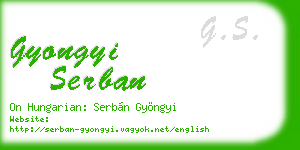 gyongyi serban business card