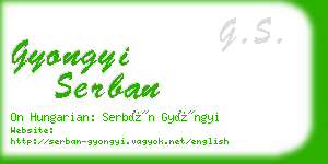 gyongyi serban business card